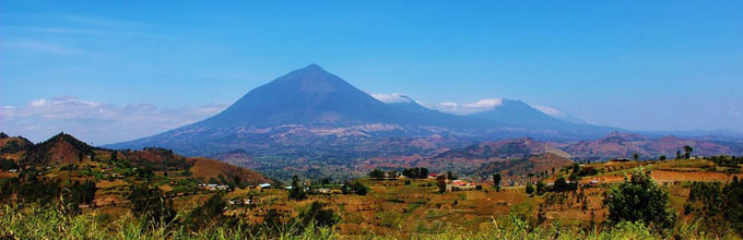 A view of Mount Muhabura