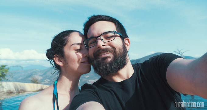 Young couple travelling around the world 