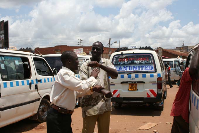 Taxi minibus in Kampala 