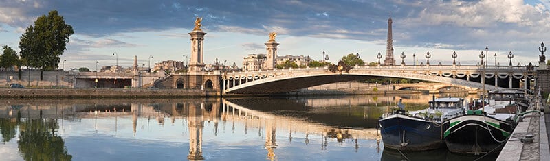 Pont Alexandre III bridge over the river Seine