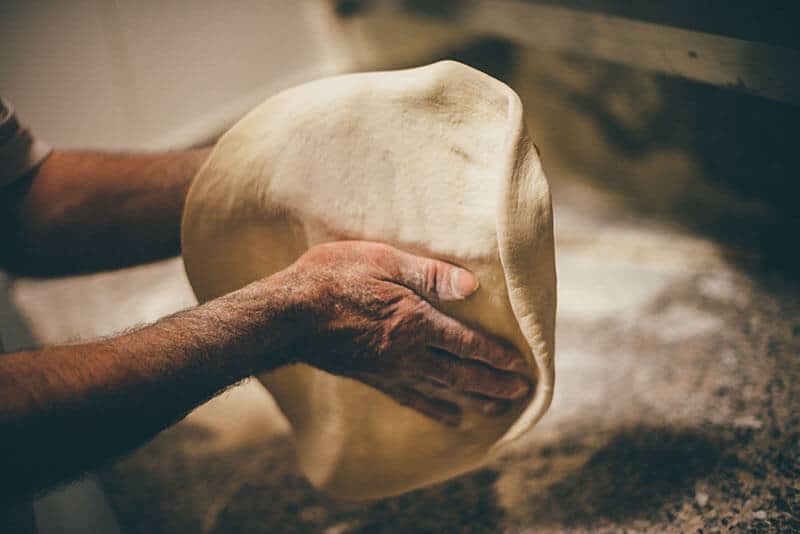 The dough has to be soft and firm so that it is easy to handle without breaking.