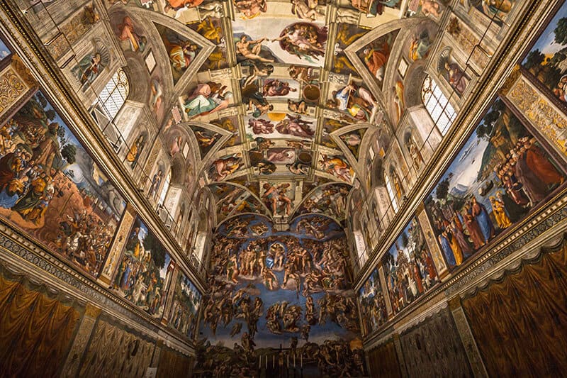 Ceiling of the Sistine chapel in the Vatican Museum, Vatican City
