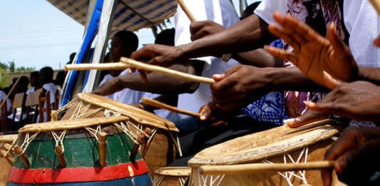 Group of Djembe drummer in Ghana