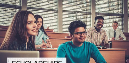 Multinational group of students in a lecture hall