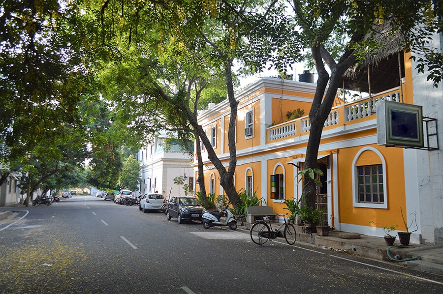 French quarters architecture Pondicherry India