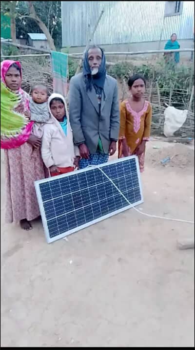 Solar panel brings a new lifestyle to the family
