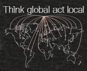 Business perception of the quote: "Think global act local"