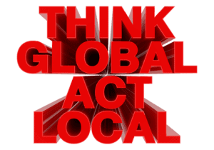 Think global act local conclusion