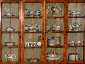An old antique china cabinet