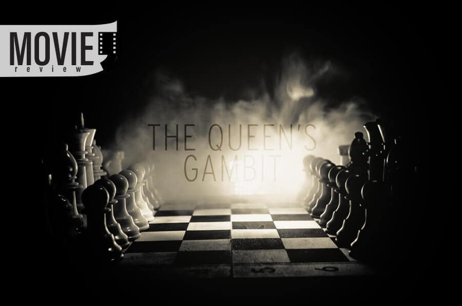 Chessboard with the Queen Gambit Opening and a Clock Showing the