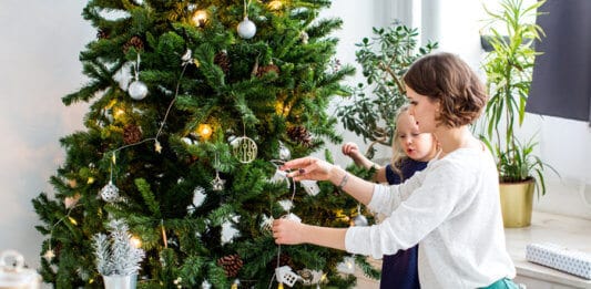 Decorating a Christmas Tree