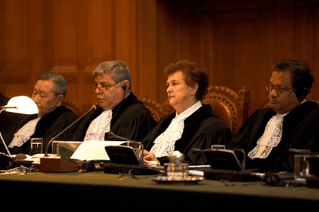 Judges in a court