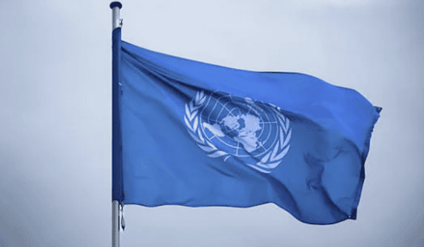 The UN flag.