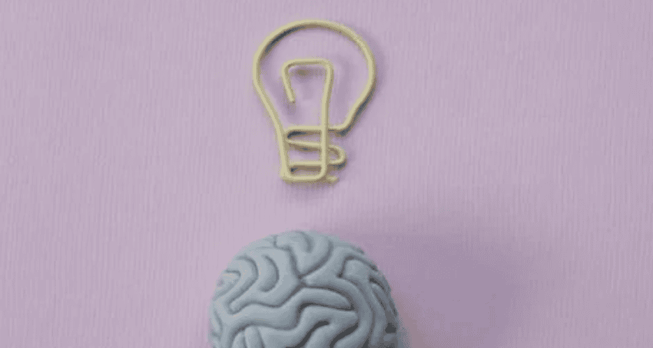 A light bulb and a brain.